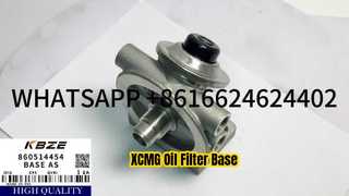 860514454 BASE DEL FILTRO DE ACEITE DEL EXCAVADOR DE XCMG XE210 XE215 COMO PRODUCTO DE CALIDAD DEL OEM DE KBZE
