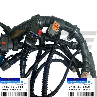 KBZE 6745-81-9230 6745-81-9250 KOMATSU SAA6D114E-3 ENGINE WIIRNG HARNESS FOR PC300-8 PC350-8