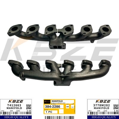 KBZE 384-2286 T412663 3778M282 EXHAUST MANIFOLD FOR 320D2 323D2 924K 930K 535D 545D REPLACE CAT C6.6 C7.1 PERKINS 1106D ENGINE