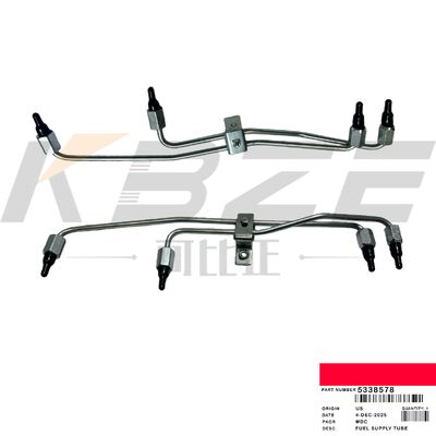 Tubo de suministro de combustible marca KBZE 5338578, compatible con excavadora de motor CUM MINS ISL9.5 QSL9.3 QSC8.3